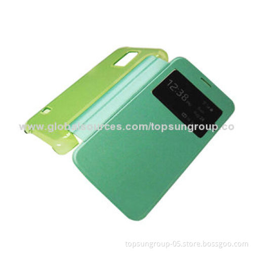 PU Leather Case for Samsung S5 Mini, Book Style, with Window